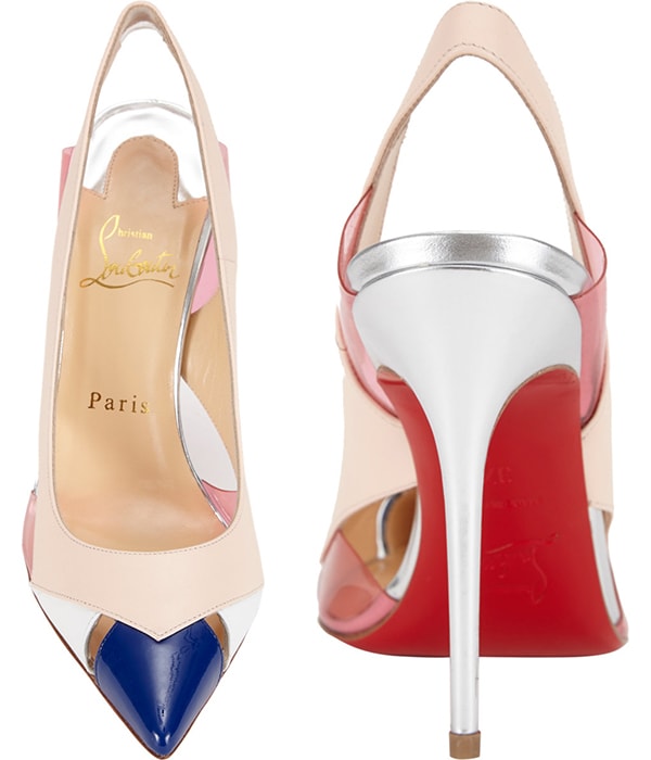 Taylor Schilling's Louboutin Slingbacks With Cobalt Blue Pointed Toes