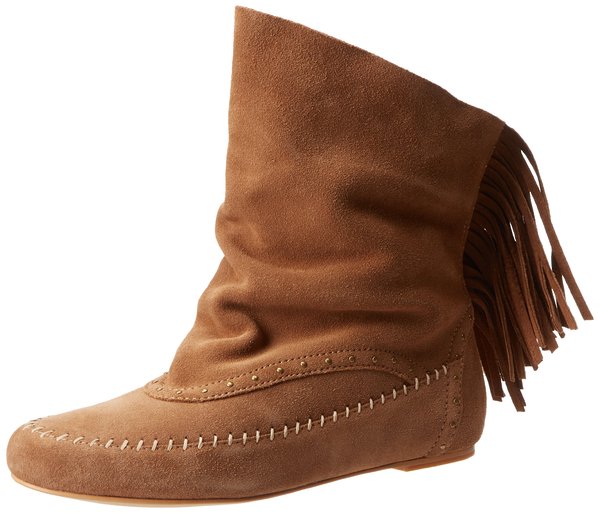 Koolaburra Becca Fringe Slouch Boots in Chestnut