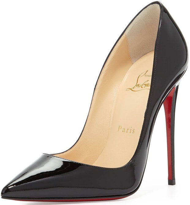 Christian Louboutin So Kate Patent Red Sole Pump Black