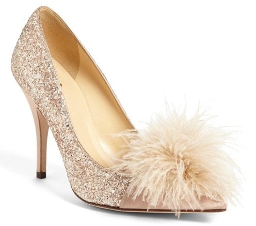 Kate Spade New York 'Lilo' Pump in Rose Gold Glitter