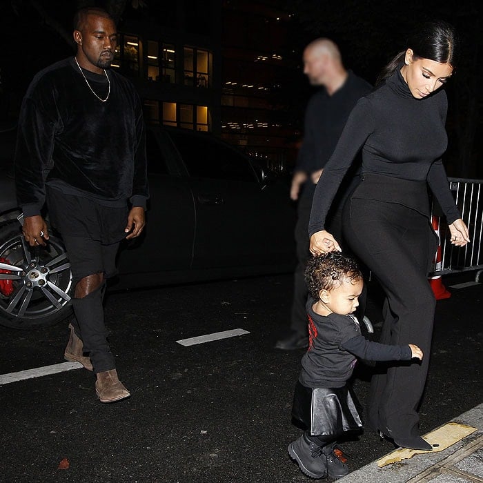 Kim Kardashian Takes North West to Her First Fashion Show in All-Black