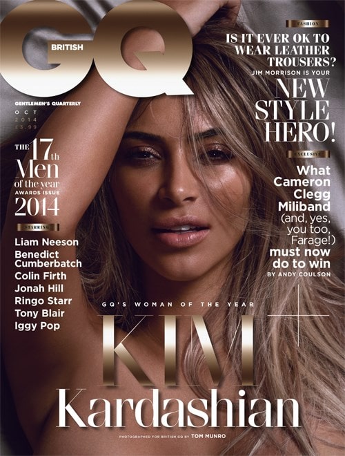 Kim Kardashian on the cover of British GQ’s October 2014 issue