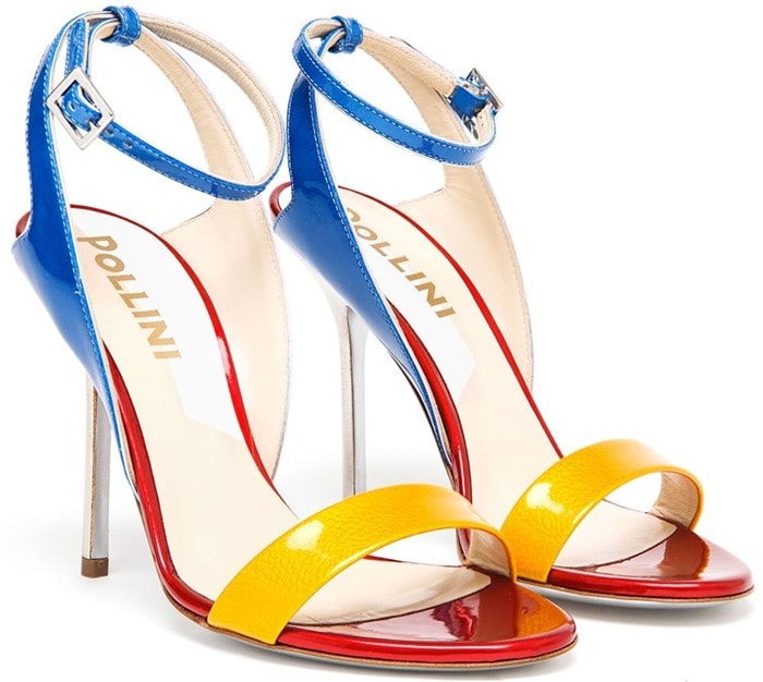 Pollini Multicolor High-Heel Stiletto Sandals