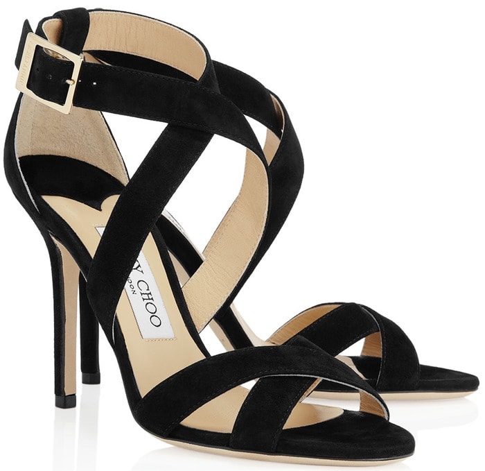 Jimmy Choo Black Lottie Sandals