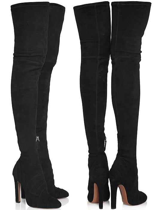 Alaïa Stretch-Suede Over-the-Knee Boots