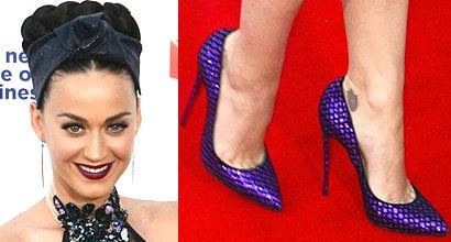 Katy Perry Rocks Net Dress and Chiquita Banana–Style Headwrap