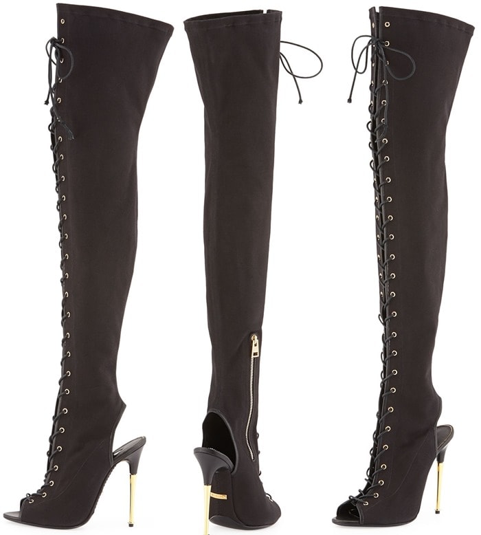 Lace-Up Tom Ford Over-the-Knee Boots