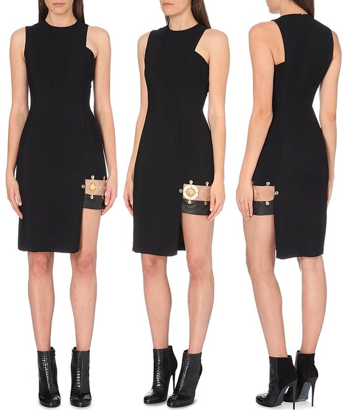 Versus Versace x Anthony Vaccarello "Abito Bonna Tessuto" Crepe Dress