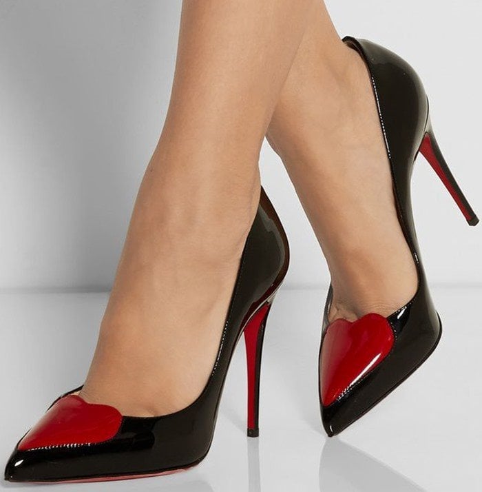 Christian Louboutin Cora Patent Heart Red Sole Pump