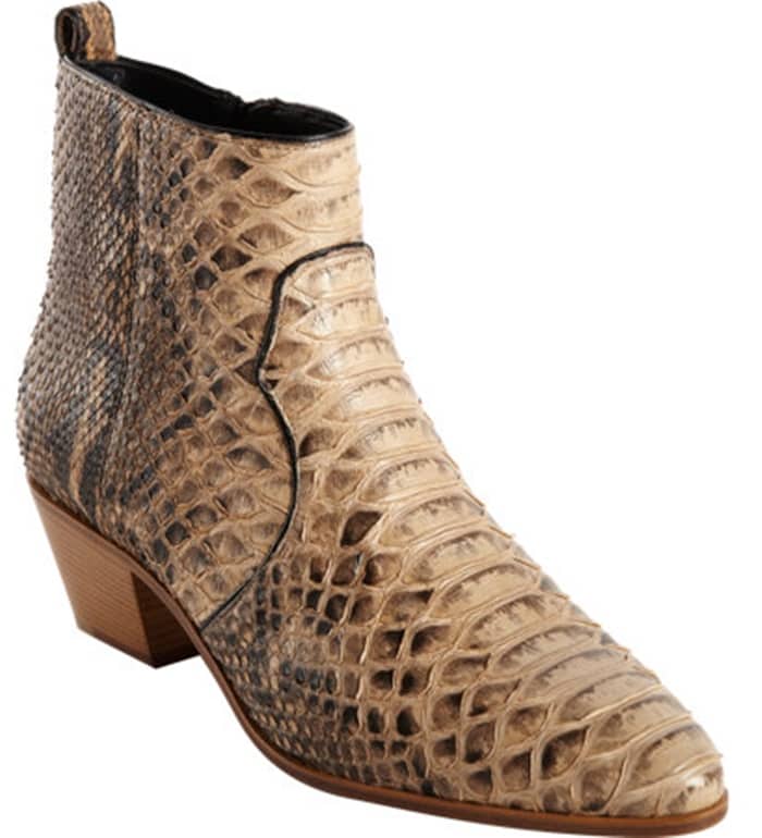 Saint Laurent Rock Python Ankle Boots