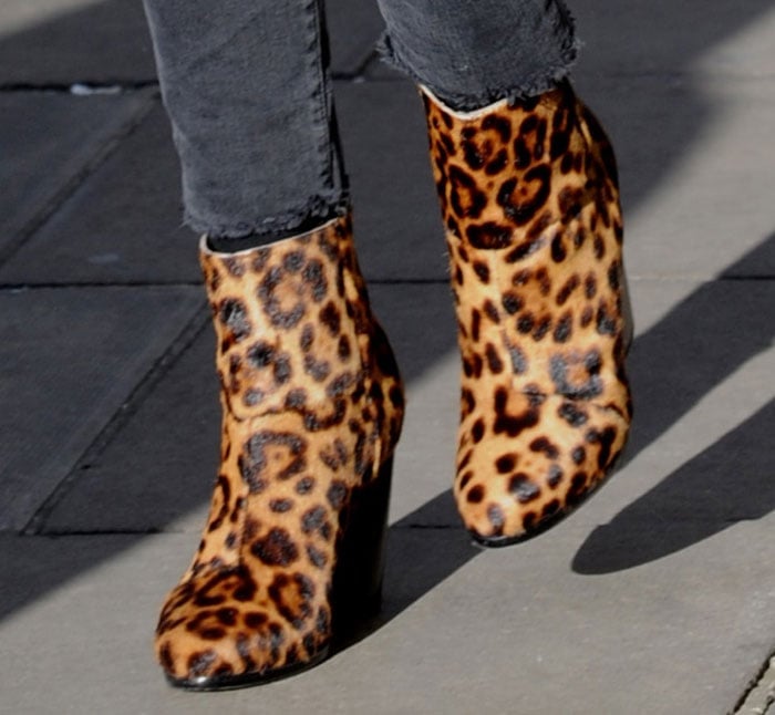 Ellie Goulding's leopard-print boots by Rag & Bone
