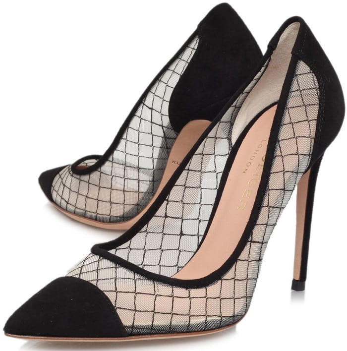 Kurt Geiger "Sharkie" Sheer Cap Toe Pumps