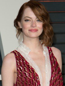 Emma Stone's Red Sequin Embroidered Dress and Just On Shoes