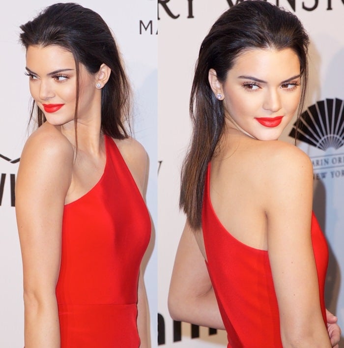Kendall Jenner's super sleek red scarlet dress from Romona Keveza