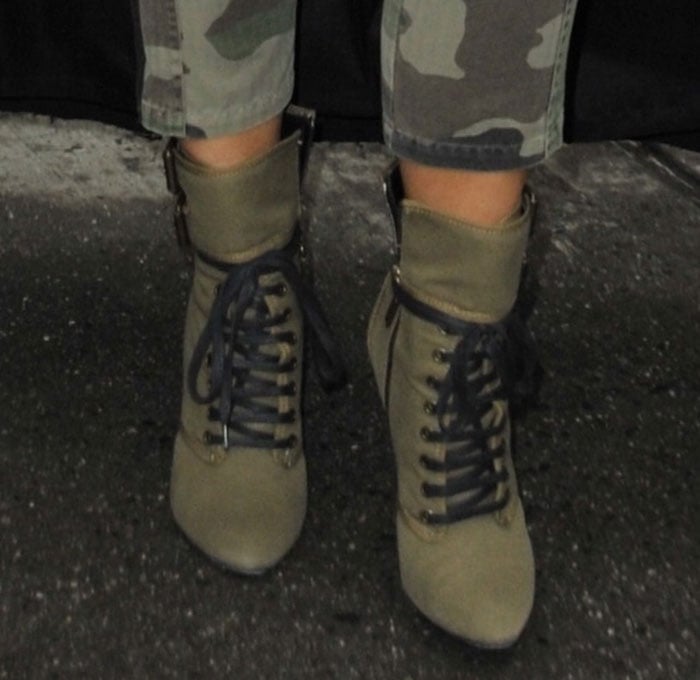 Kim Kardashian wearing Giuseppe Zanotti for Balmain boots