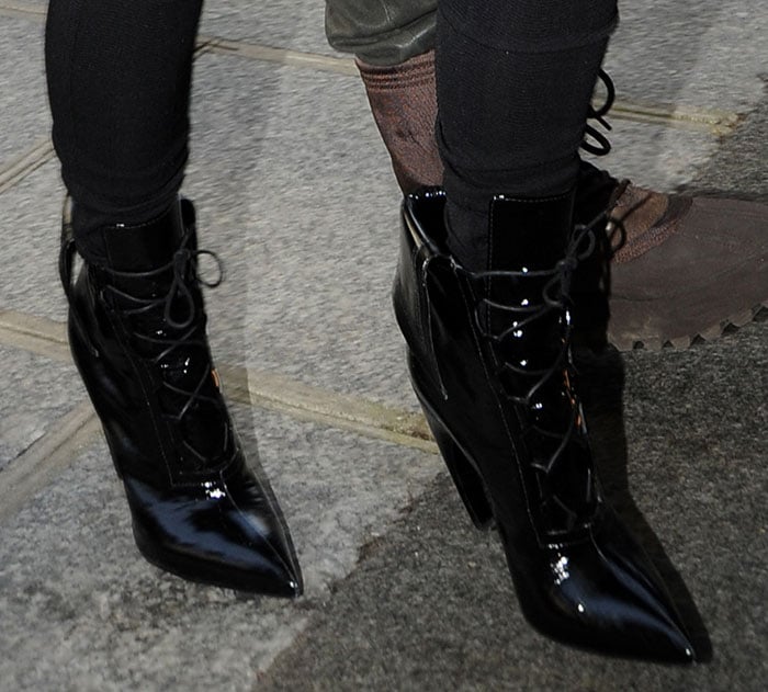 Kim Kardashian's patent leather booties