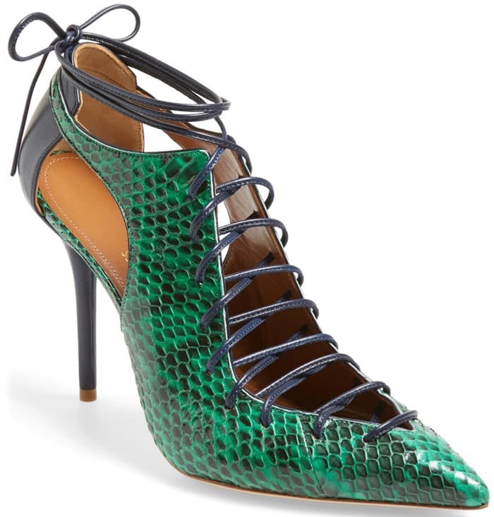 Malone Souliers 'Montana' green pumps