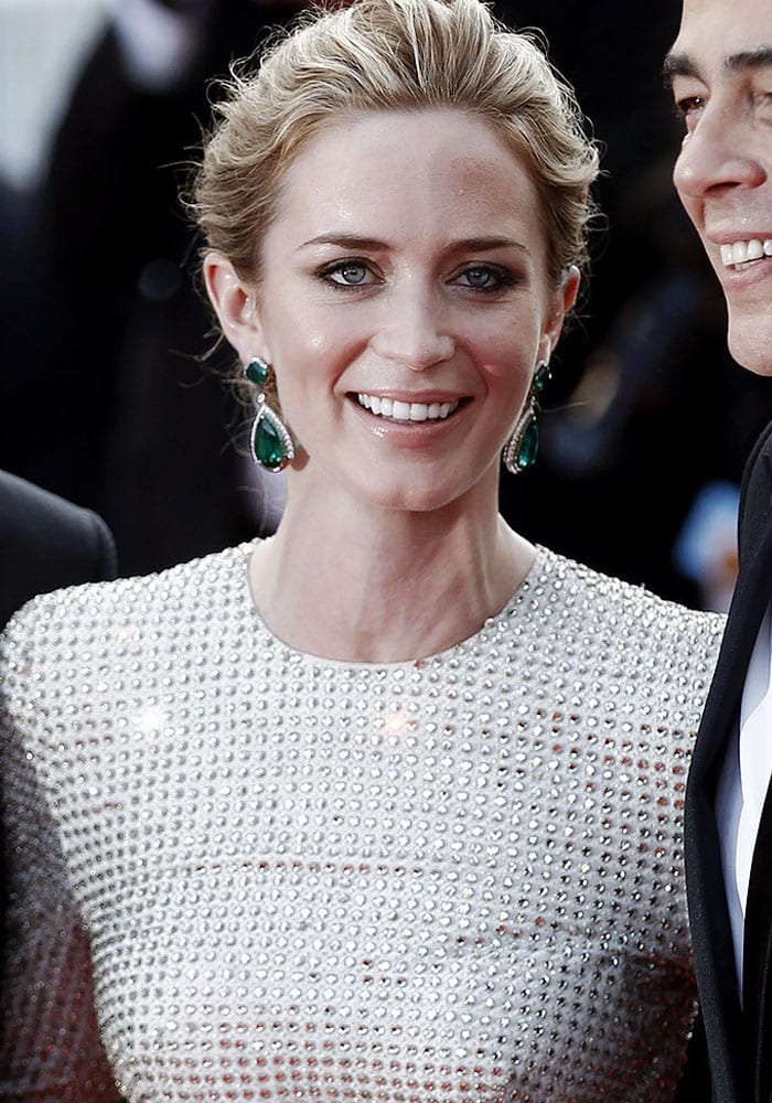 Emily Blunt attends the "Sicario" premiere at the 2015 Cannes Film Festival