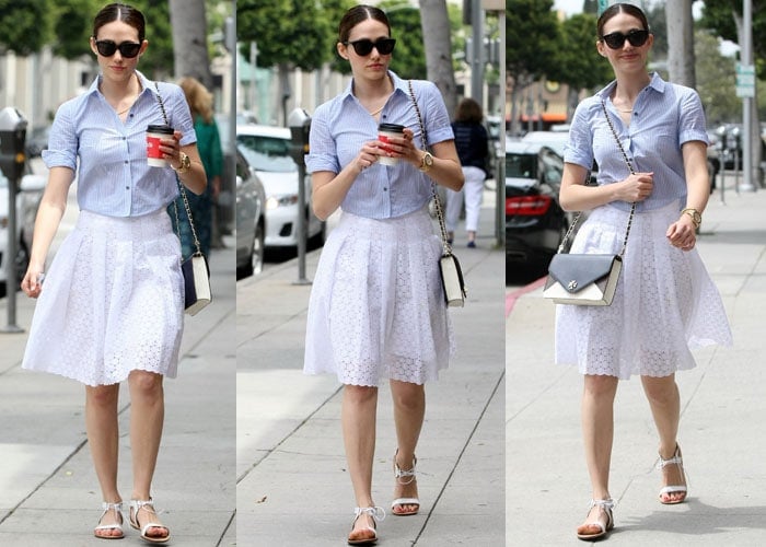 Emmy Rossum has her own strong sense of street style