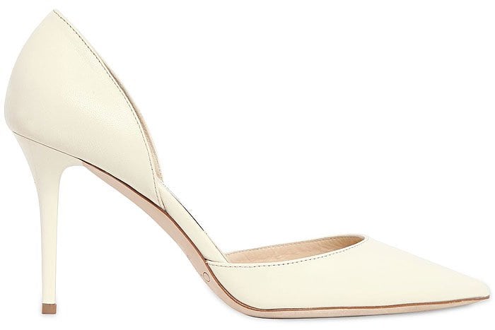 Jimmy Choo Addison d'Orsay Pumps in White Leather