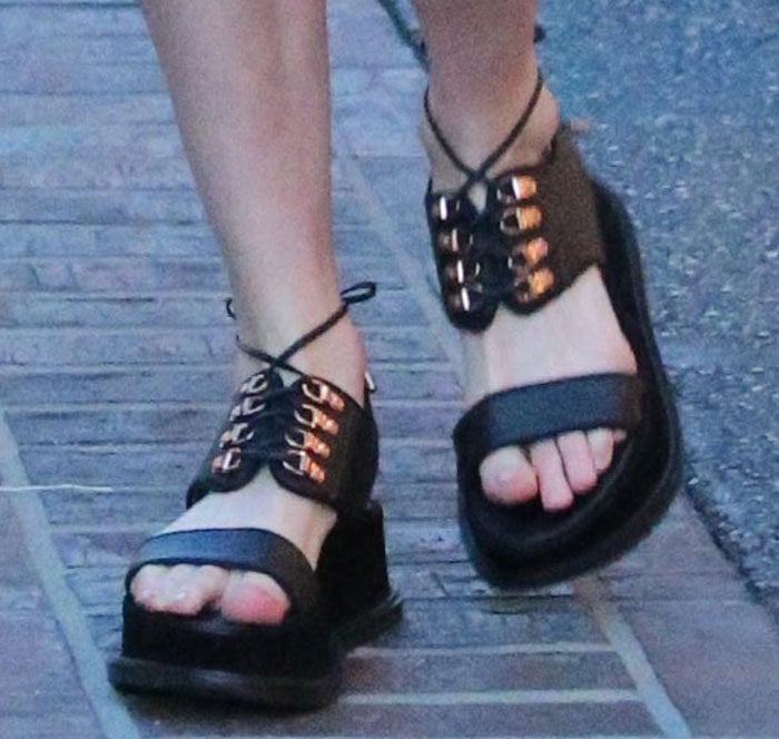 Kate Bosworth wearing her shoe design for Matisse Footwear