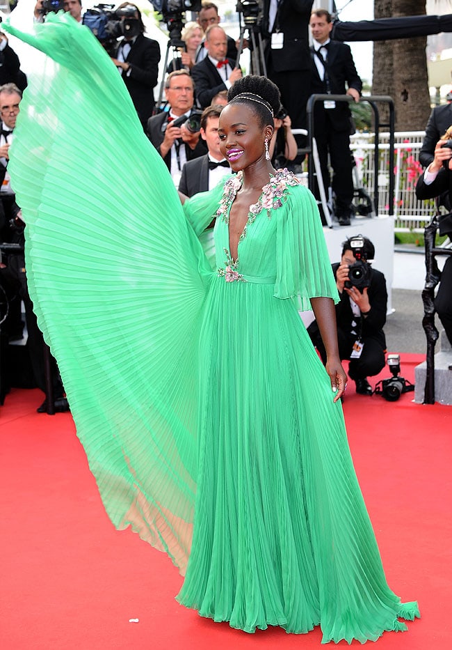 Lupita Nyong'o Is a Green Goddess in Gucci at Cannes