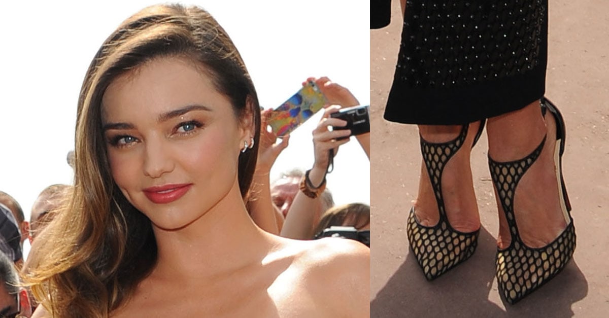 Miranda Kerr Models A Louis Vuitton Fish Scale Skirt And Gilded Pumps –  Footwear News