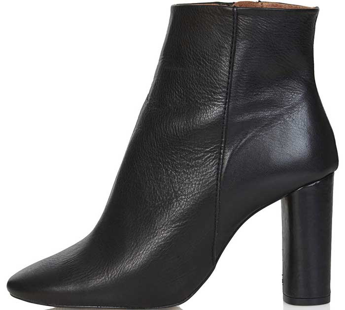 Super sleek and chic, this refined ankle boot is crafted from the softest leather and features an almond toe and wrapped, architectural heel for a richly polished look
