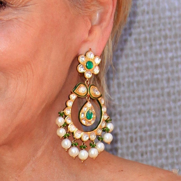 Sharon Stone's huge drop earrings