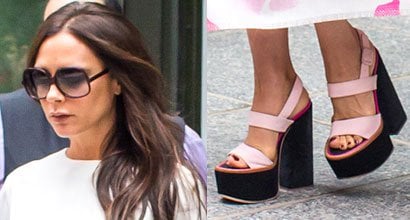 Victoria Beckham’s Sexy Feet and Flawless Legs in Hot High Heels