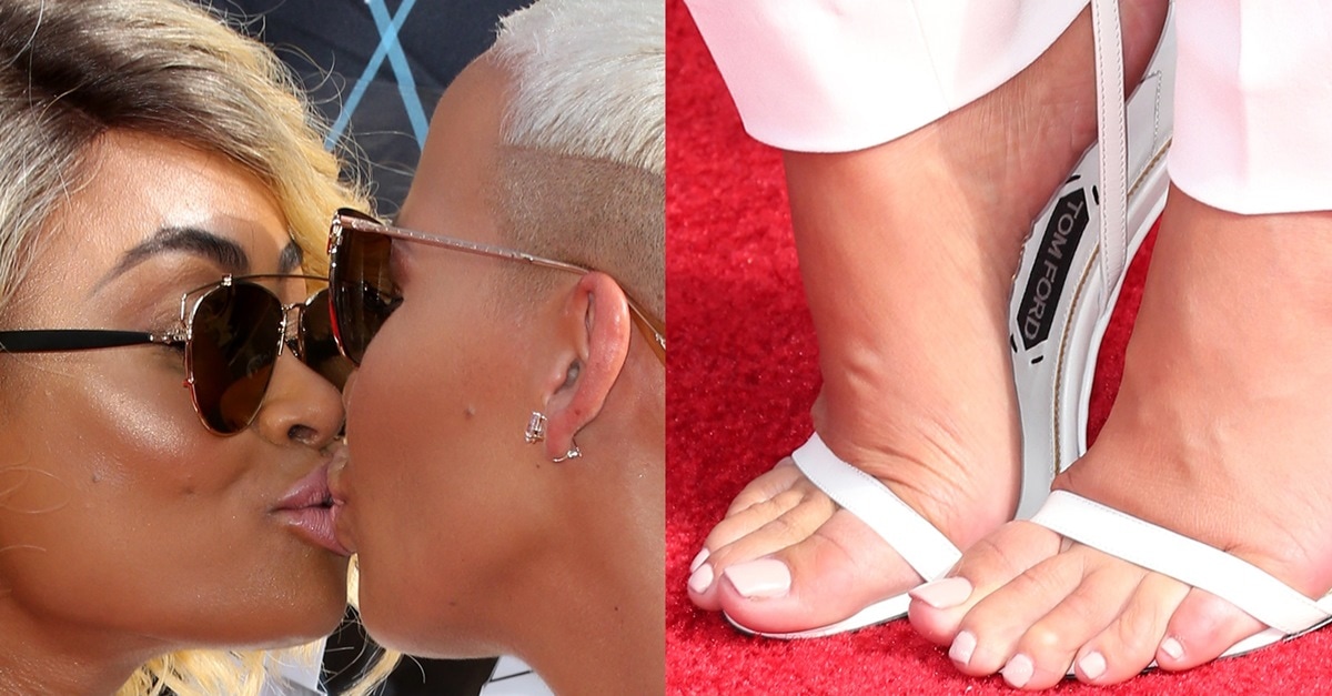 Amber Rose's Feet Destroy Red Carpet in Ankle-Strap Stilettos