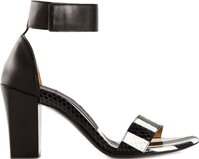 Chloe Ankle Strap Striped Sandals