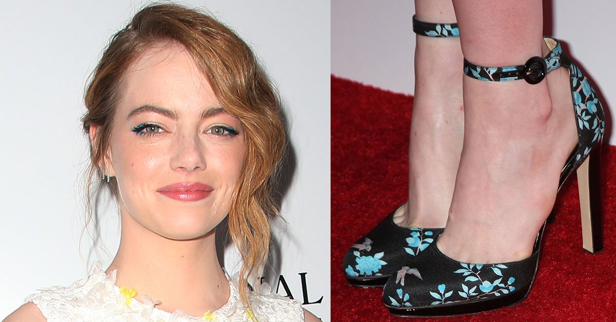 Emma Stone in Ethereal Giambattista Valli Dress and Paul Andrew Pumps ...