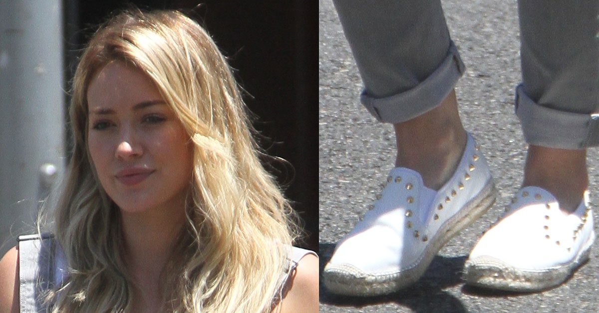 Hilary Duff Grabs Lunch with Ex-Husband in Gray Overalls and Ash