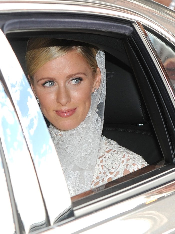 A radiant Nicky Hilton on her wedding day