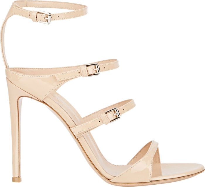 Gianvito Rossi Carey Triple-Strap Sandals Nude