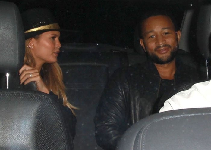 Chrissy Teigen and John Legend arrive for date night