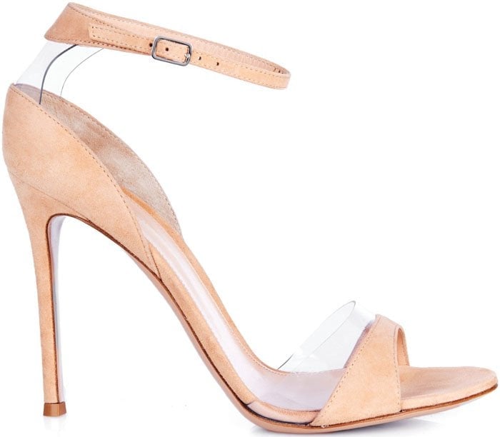 Gianvito Rossi "Natalie" Suede and PVC Sandals