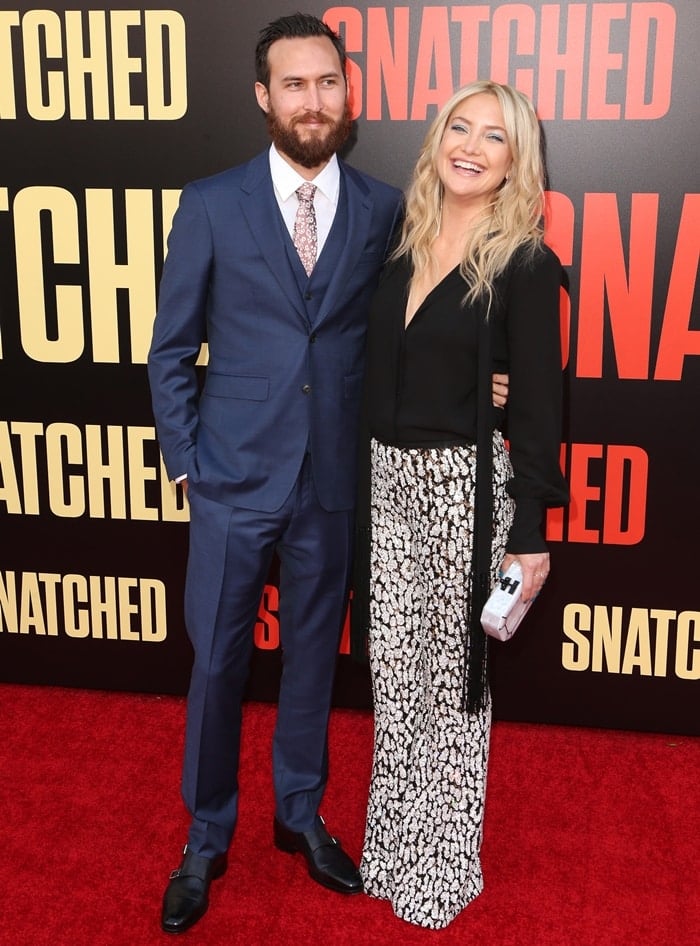 Actress Kate Hudson and Danny Fujikawa arrive at the premiere of 20th Century Fox's 'Snatched'