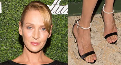 Uma Thurman’s Sexy Feet and Flawless Legs in Hot High Heels