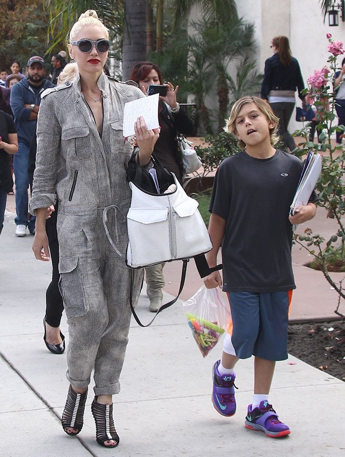 Gwen Stefani takes her sons to church before stopping at Messhall Kitchen