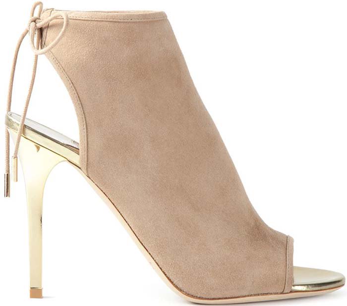 Jimmy Choo Nude And Champagne Suede Froze Slingback Mules