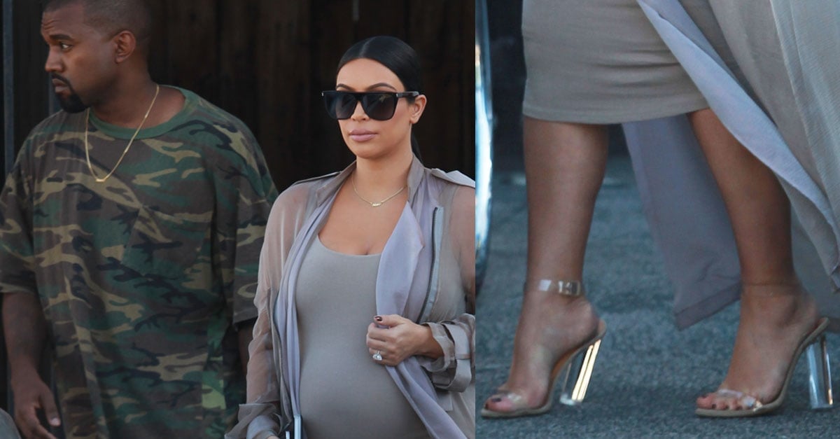 Kim Kardashian Leaves Office In Kanye S Unreleased Yeezy Heels