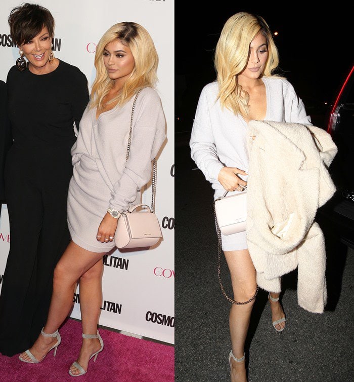 Kylie Jenner's thigh-skimming, cream-colored look