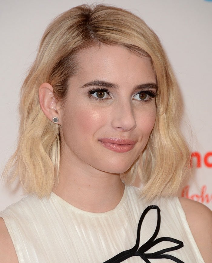 Emma Roberts in Chic Dress and L.K. Bennett “Sally” Pumps