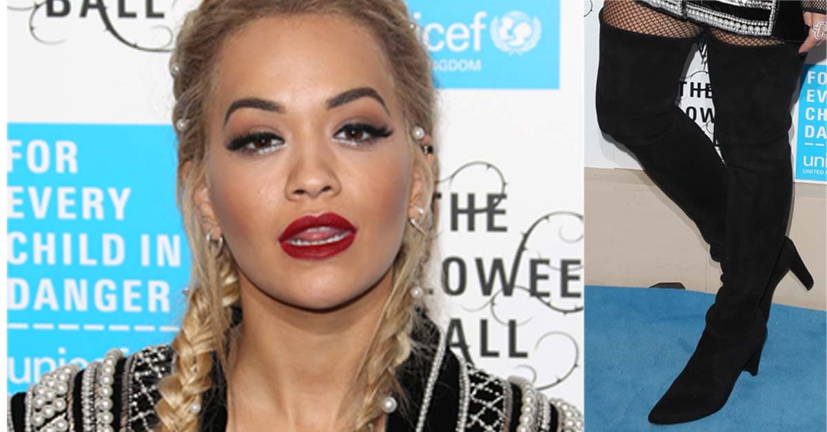 Rita Ora Wears Heavily Embellished Balmain Blazer-Slash-Dress