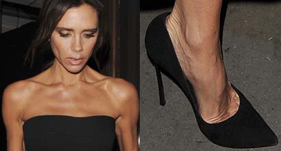 Victoria Beckham’s Sexy Feet and Flawless Legs in Hot High Heels