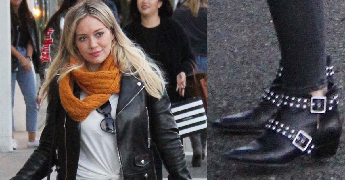 Hilary Duff Christmas Shops in Marc Jacobs "Carroll" Booties