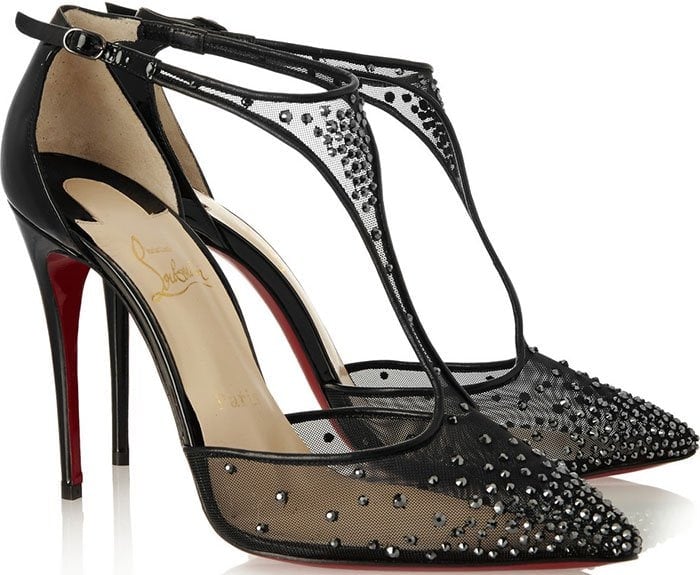 Christian Louboutin's sparkling 'Salopatina 100' pumps are perfect for parties and events