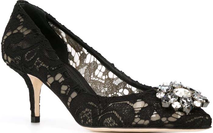 Dolce & Gabbana Embellished Lace Pumps